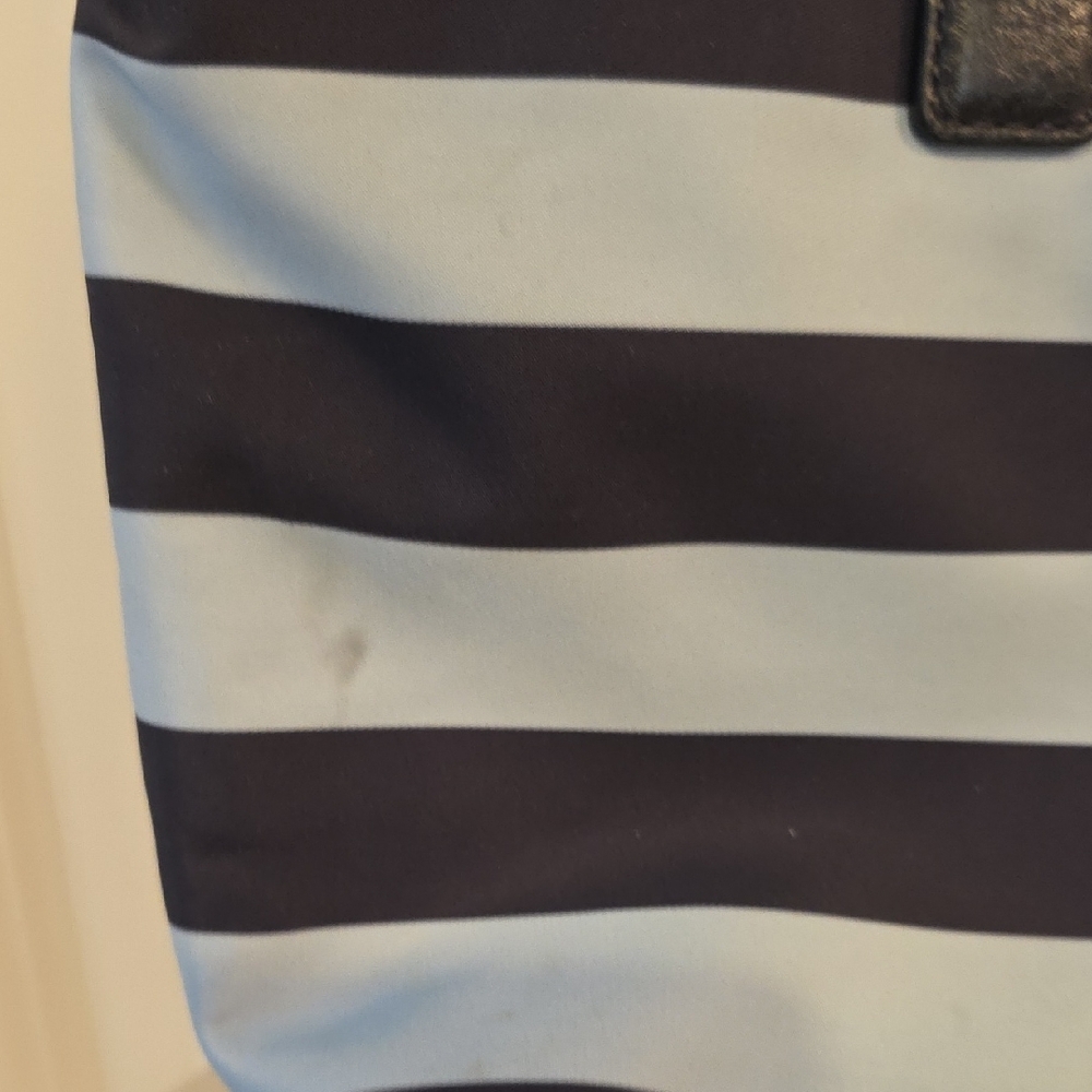 Striped Black and White Tote Bag - Picture 4 of 5